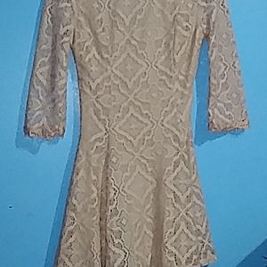 Cream lace dress